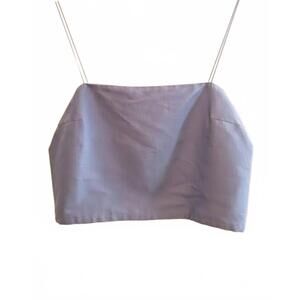 NEW FOEMINA women's kora cropped top in steel blue
